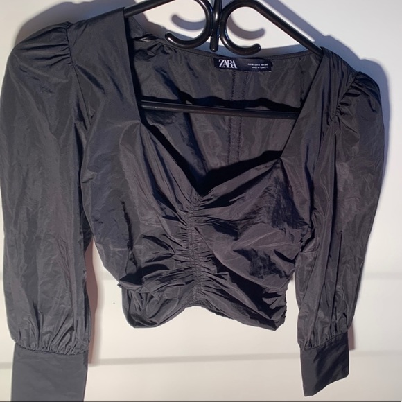 ZARA BLACK CROPPED LONG SLEAVE